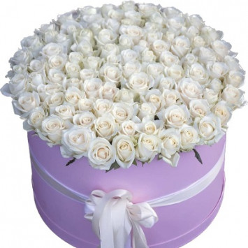 101 біла троянда Код-9565